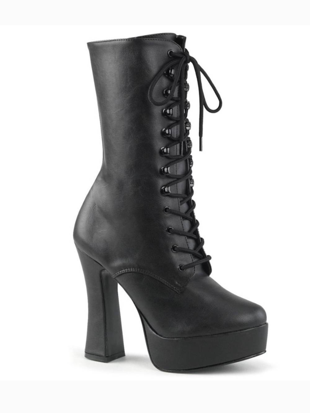 New Pleaser Electra Black Platform Heeled Boots Size 12